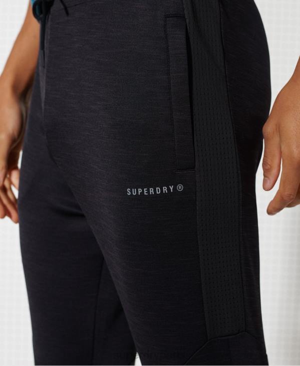 Superdry Hommes pantalon de survêtement d'entraînement D64Z1440 vêtements noir