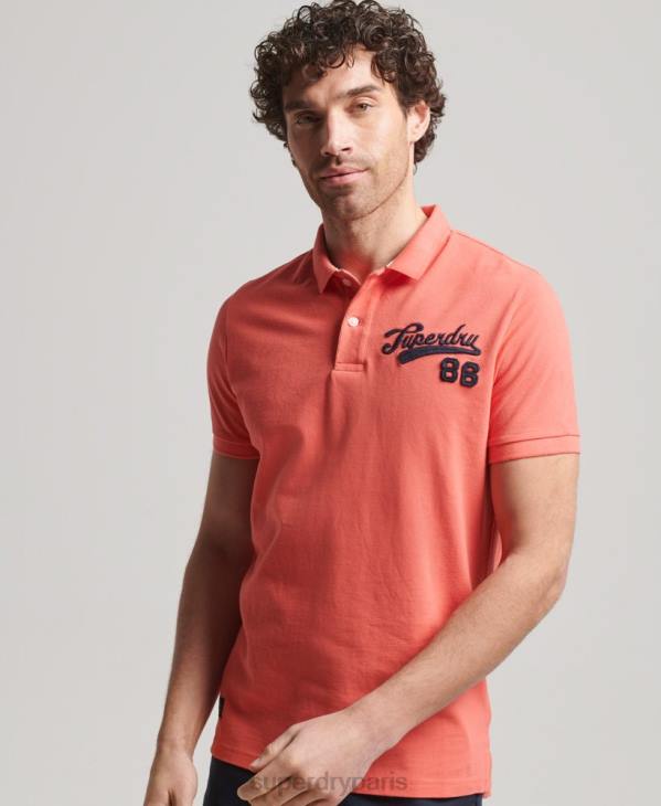 Superdry Hommes polo superstate D64Z68 vêtements rose