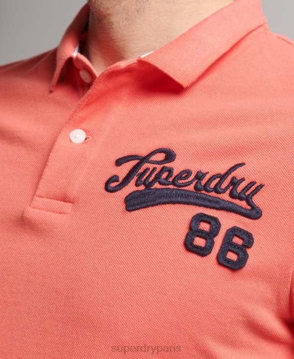 Superdry Hommes polo superstate D64Z68 vêtements rose