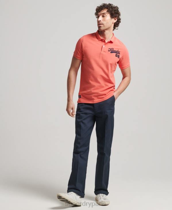 Superdry Hommes polo superstate D64Z68 vêtements rose