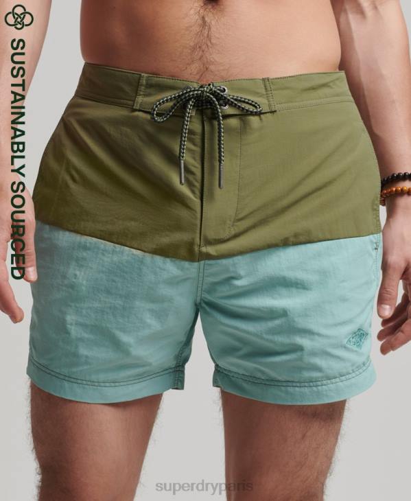 Superdry Hommes boardshort recyclé vintage D64Z418 vêtements kaki