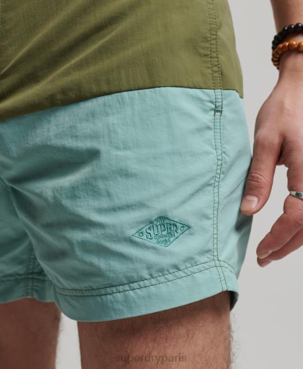 Superdry Hommes boardshort recyclé vintage D64Z418 vêtements kaki