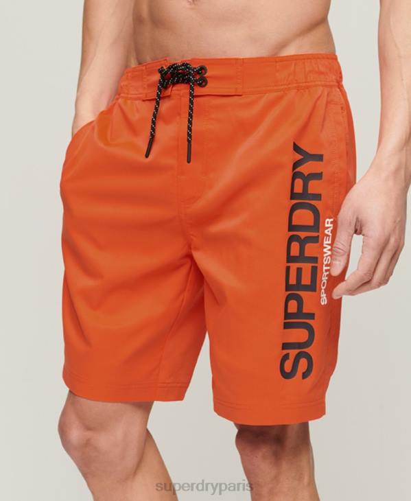Superdry Hommes boardshort sportswear recyclé D64Z13 vêtements orange
