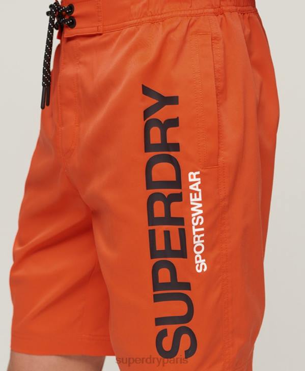 Superdry Hommes boardshort sportswear recyclé D64Z13 vêtements orange