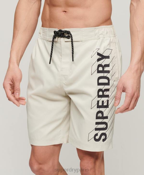 Superdry Hommes boardshort sportswear recyclé D64Z41 vêtements beige