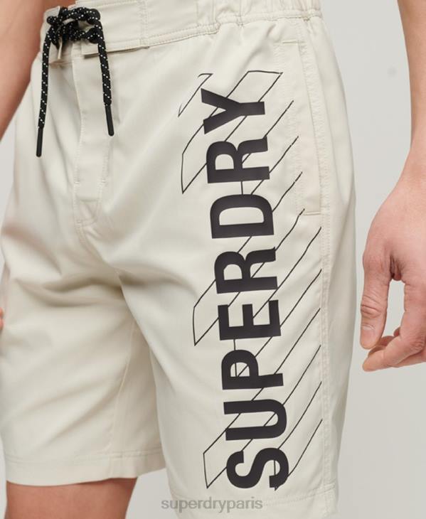 Superdry Hommes boardshort sportswear recyclé D64Z41 vêtements beige