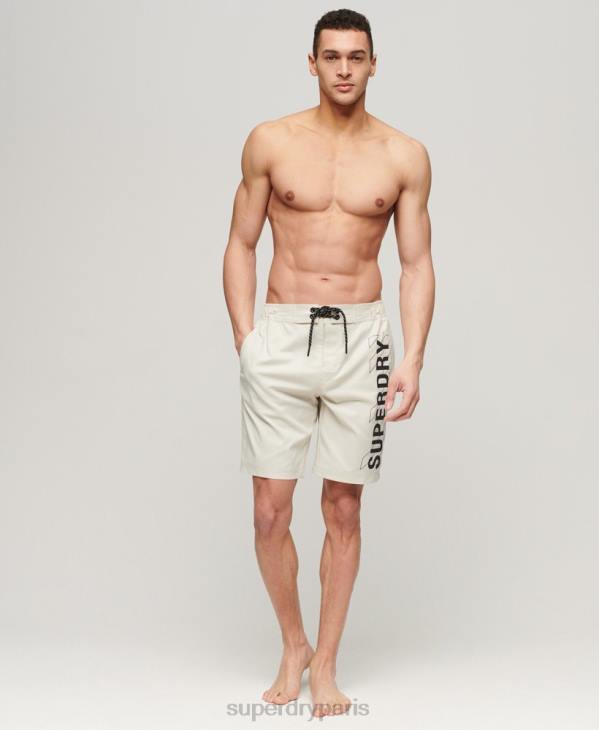 Superdry Hommes boardshort sportswear recyclé D64Z41 vêtements beige