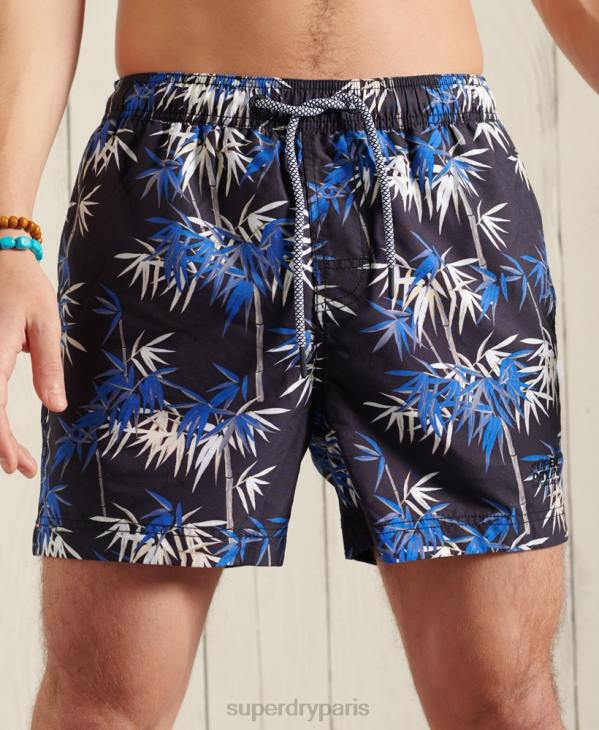 Superdry Hommes short de bain beach volley super 5s D64Z446 vêtements bleu clair