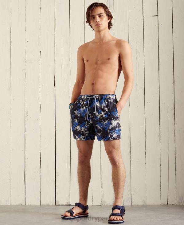 Superdry Hommes short de bain beach volley super 5s D64Z446 vêtements bleu clair