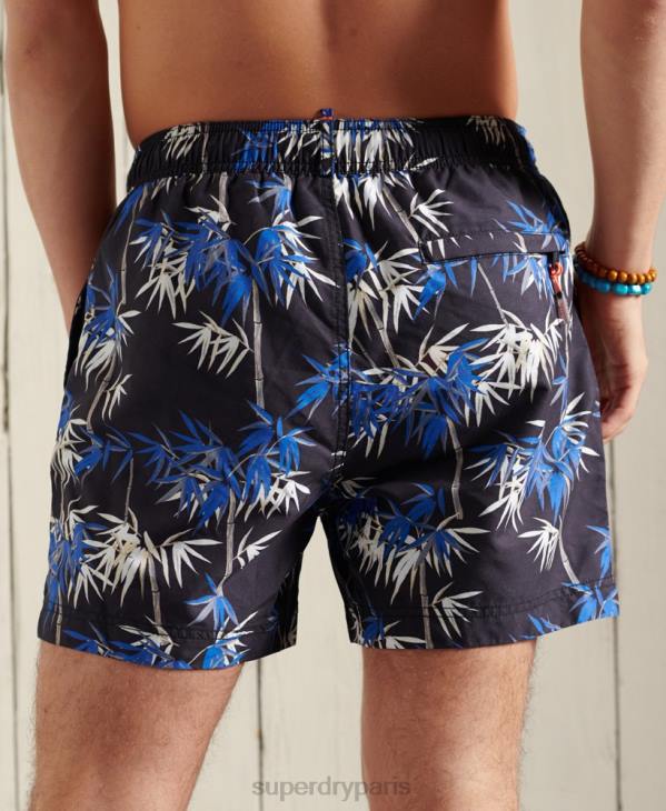 Superdry Hommes short de bain beach volley super 5s D64Z446 vêtements bleu clair