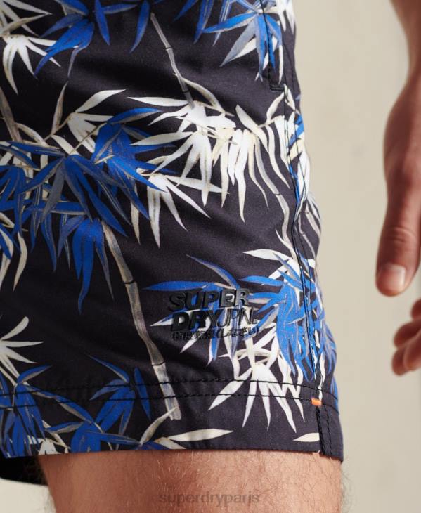 Superdry Hommes short de bain beach volley super 5s D64Z446 vêtements bleu clair