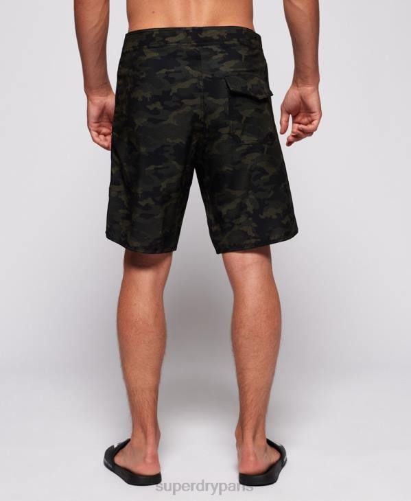 Superdry Hommes short de bain en eau profonde D64Z449 vêtements vert