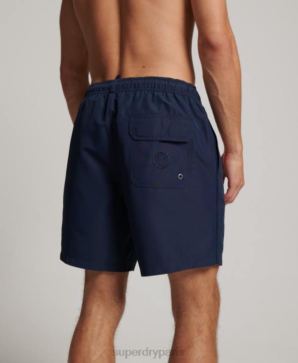 Superdry Hommes short de bain polo recyclé D64Z389 vêtements marine
