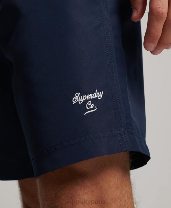 Superdry Hommes short de bain polo recyclé D64Z389 vêtements marine