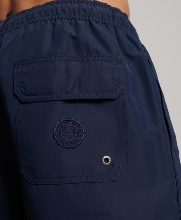 Superdry Hommes short de bain polo recyclé D64Z389 vêtements marine