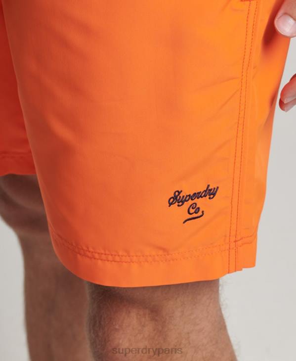 Superdry Hommes short de bain polo recyclé D64Z391 vêtements orange