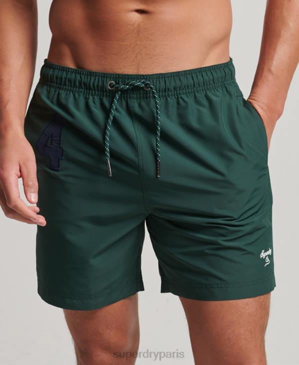 Superdry Hommes short de bain polo recyclé D64Z394 vêtements vert