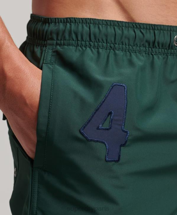Superdry Hommes short de bain polo recyclé D64Z394 vêtements vert