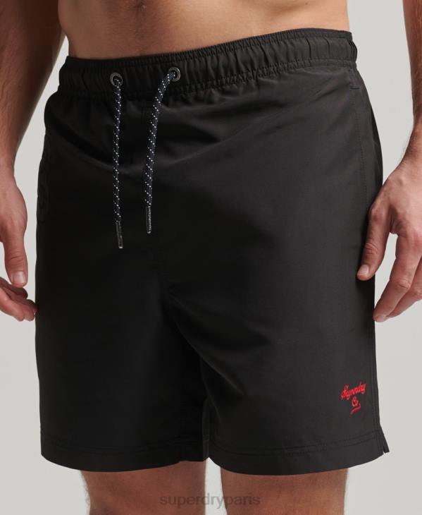 Superdry Hommes short de bain polo recyclé D64Z397 vêtements gris foncé
