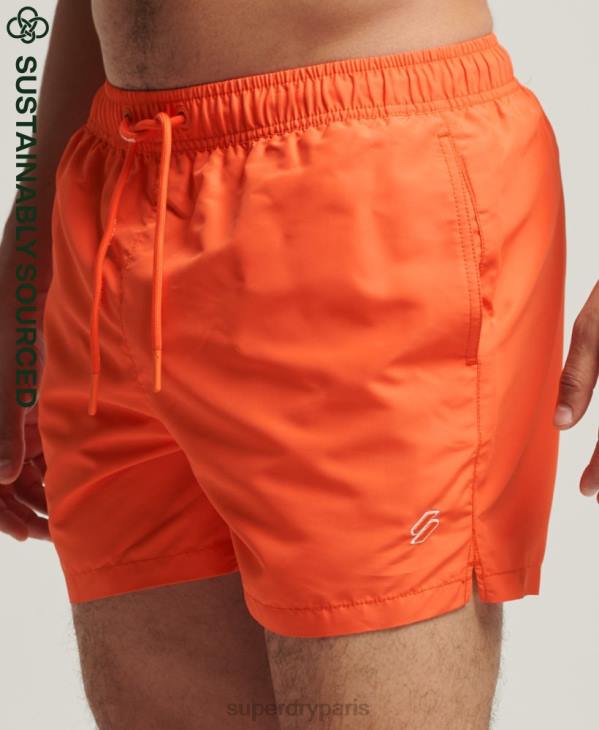 Superdry Hommes short de bain recyclé 15 pouces code essential D64Z429 vêtements orange