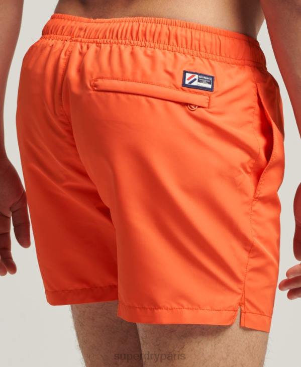 Superdry Hommes short de bain recyclé 15 pouces code essential D64Z429 vêtements orange