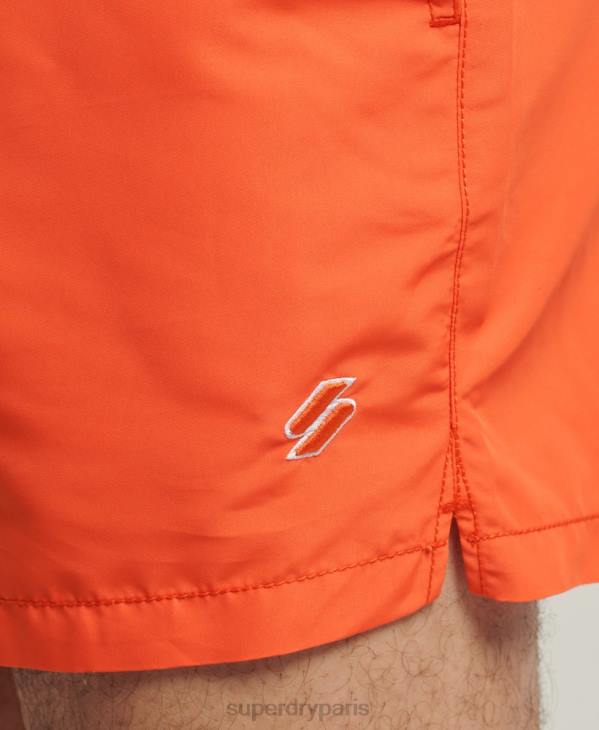 Superdry Hommes short de bain recyclé 15 pouces code essential D64Z429 vêtements orange