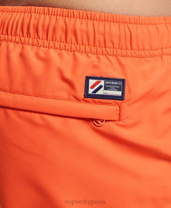 Superdry Hommes short de bain recyclé 15 pouces code essential D64Z429 vêtements orange