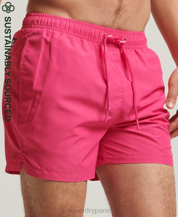 Superdry Hommes short de bain recyclé 15 pouces code essential D64Z435 vêtements rose