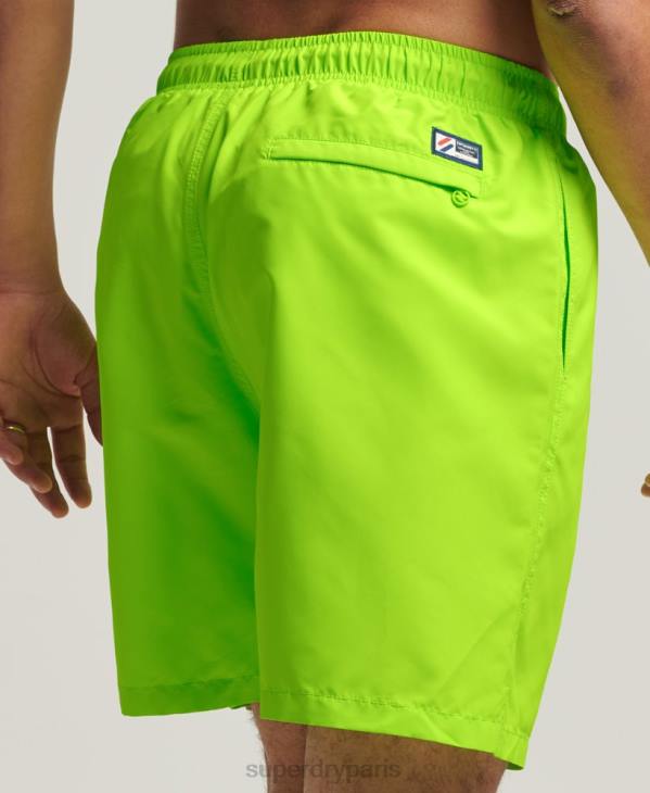 Superdry Hommes short de bain recyclé 19 pouces appliqué D64Z416 vêtements vert