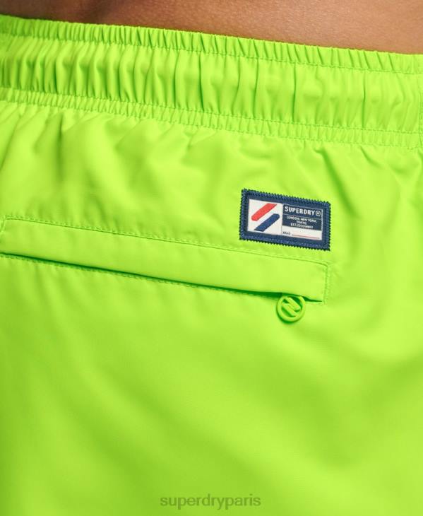 Superdry Hommes short de bain recyclé 19 pouces appliqué D64Z416 vêtements vert