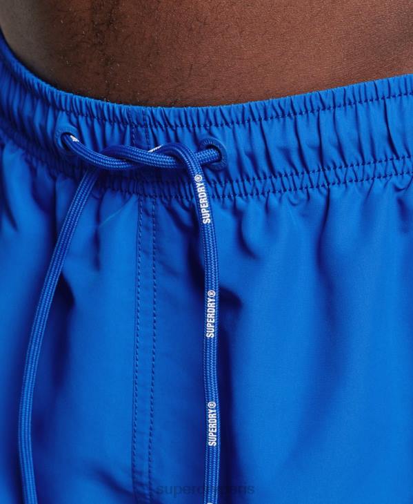 Superdry Hommes short de bain recyclé 19 pouces appliqué D64Z433 vêtements bleu