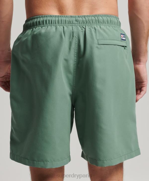 Superdry Hommes short de bain recyclé 19 pouces appliqué D64Z56 vêtements vert