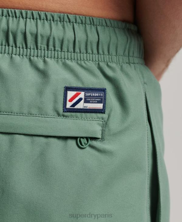 Superdry Hommes short de bain recyclé 19 pouces appliqué D64Z56 vêtements vert