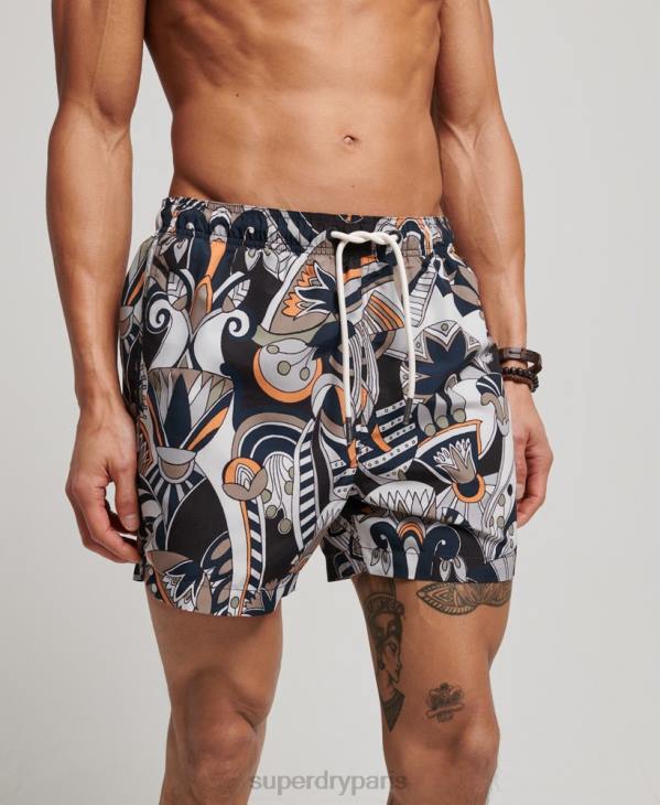 Superdry Hommes short de bain recyclé D64Z386 vêtements noir