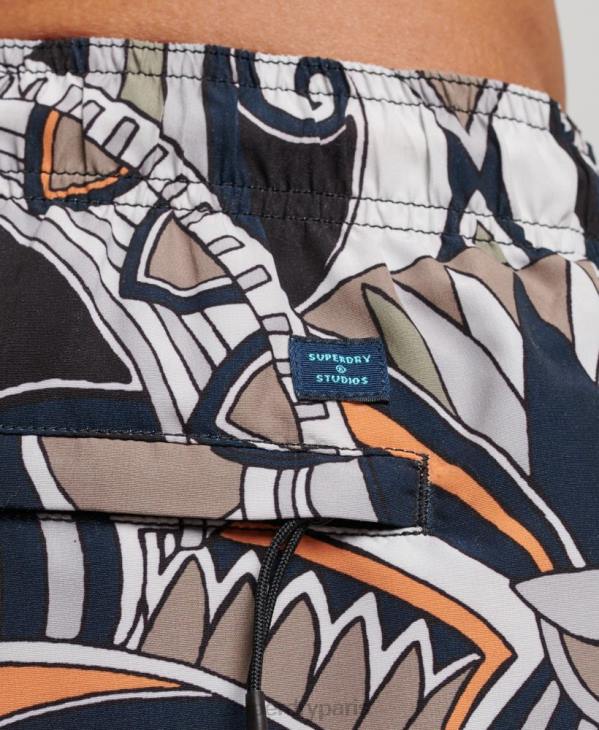 Superdry Hommes short de bain recyclé D64Z386 vêtements noir