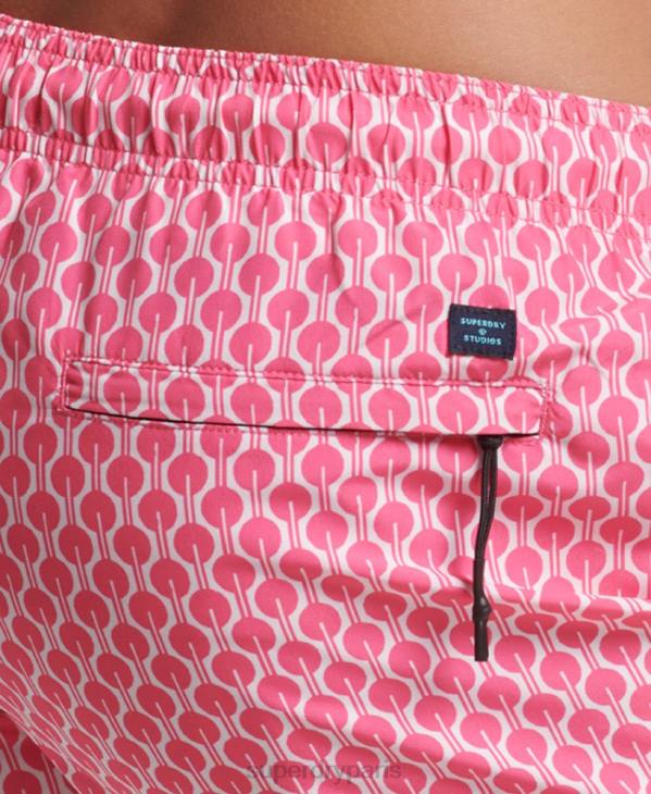 Superdry Hommes short de bain recyclé D64Z388 vêtements rose