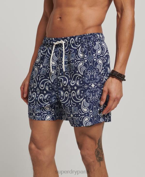 Superdry Hommes short de bain recyclé D64Z408 vêtements marine