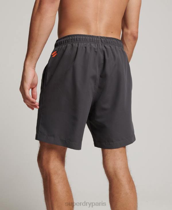Superdry Hommes short de bain recyclé core sport 17 pouces D64Z385 vêtements gris foncé