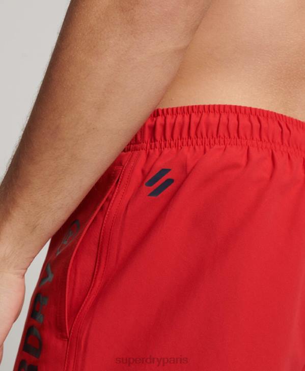 Superdry Hommes short de bain recyclé core sport 17 pouces D64Z396 vêtements rouge