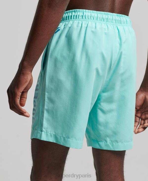 Superdry Hommes short de bain recyclé core sport 17 pouces D64Z401 vêtements turquoise