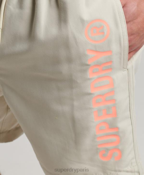 Superdry Hommes short de bain recyclé core sport 17 pouces D64Z403 vêtements beige