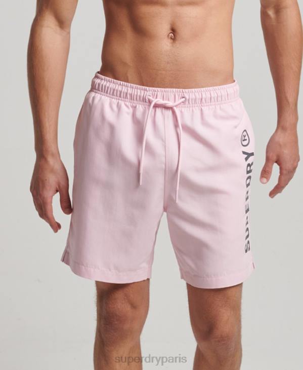 Superdry Hommes short de bain recyclé core sport 17 pouces D64Z405 vêtements rose