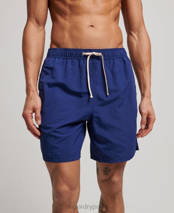 Superdry Hommes short de bain recyclé ripstop D64Z106 vêtements bleu