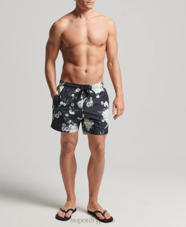 Superdry Hommes short de bain recyclé studios D64Z423 vêtements noir