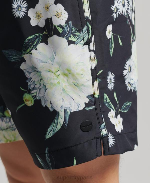 Superdry Hommes short de bain recyclé studios D64Z423 vêtements noir
