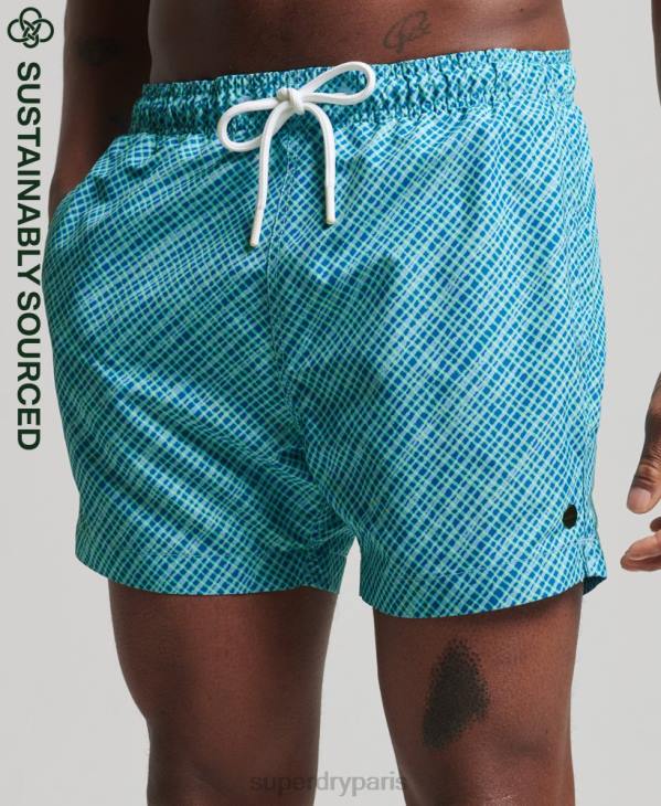 Superdry Hommes short de bain recyclé studios D64Z443 vêtements bleu clair