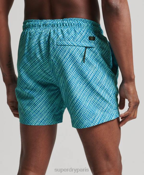 Superdry Hommes short de bain recyclé studios D64Z443 vêtements bleu clair