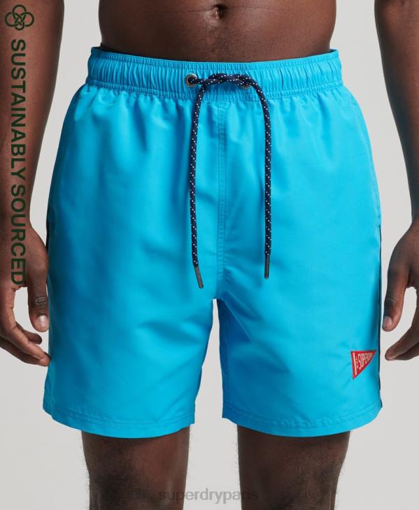Superdry Hommes short de bain recyclé universitaire vintage D64Z419 vêtements bleu