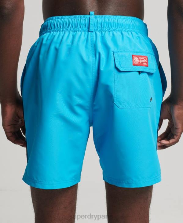 Superdry Hommes short de bain recyclé universitaire vintage D64Z419 vêtements bleu