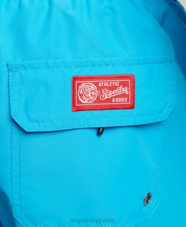 Superdry Hommes short de bain recyclé universitaire vintage D64Z419 vêtements bleu